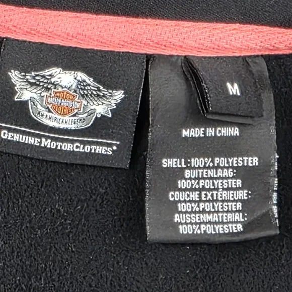 Harley Davidson Mens 2013 Black Precision Softshell Zip Jacket Medium